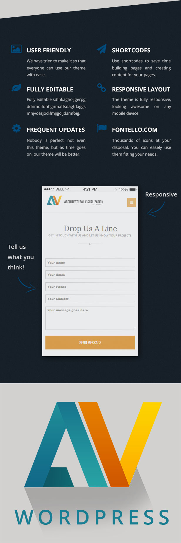 AV Studio – Einseitiges WordPress-Theme – 3