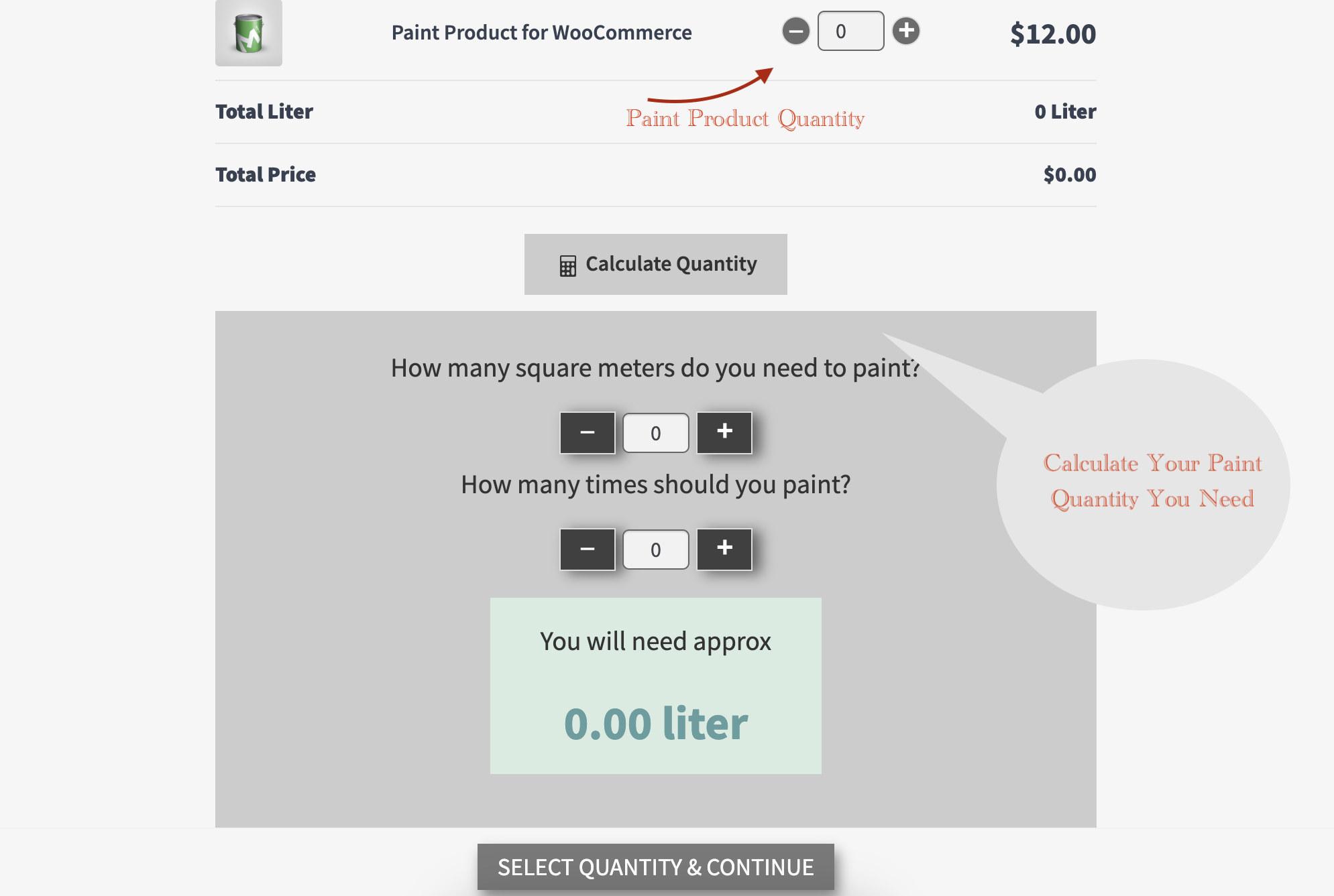 Paint-Produkt-Add-on für WooCommerce