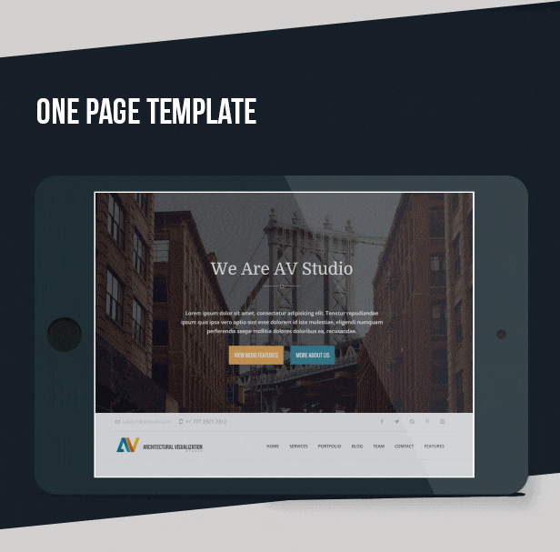 AV Studio – Einseitiges WordPress-Theme – 2