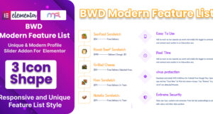 BWD Modern Feature List Addon für Elementor