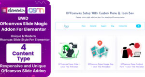 BWD Offcanvas Slide Magic Addon für Elementor