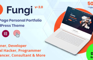 Fungi – Einseitiges persönliches Portfolio-WordPress-Vorlage