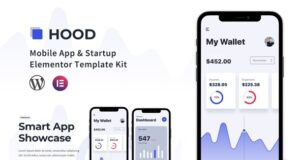 Hood – Mobile App & Startup-Elementor-Vorlagen-Kit
