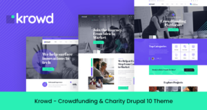 Krowd – Crowdfunding & Charity Drupal 10 Vorlage