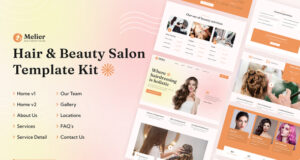 Melier | Elementor-Vorlagen-Kit für Friseur- und Schönheitssalons