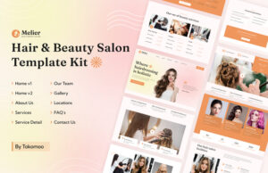 Melier | Elementor-Vorlagen-Kit für Friseur- und Schönheitssalons