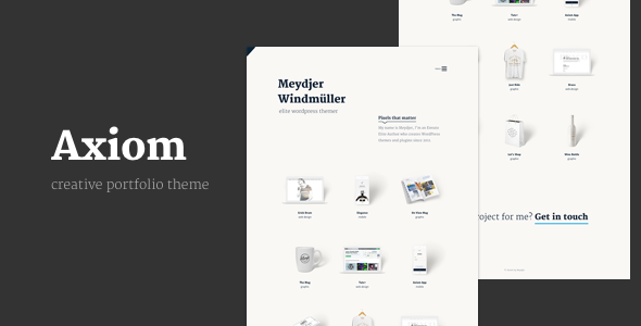 Axiom – Creative Portfolio Layers WP Child Layout