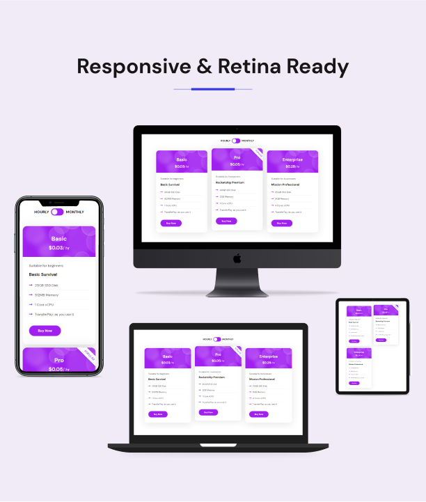 Responsive Design – Wesentlicher Preisplan-Umschalter für Elementor