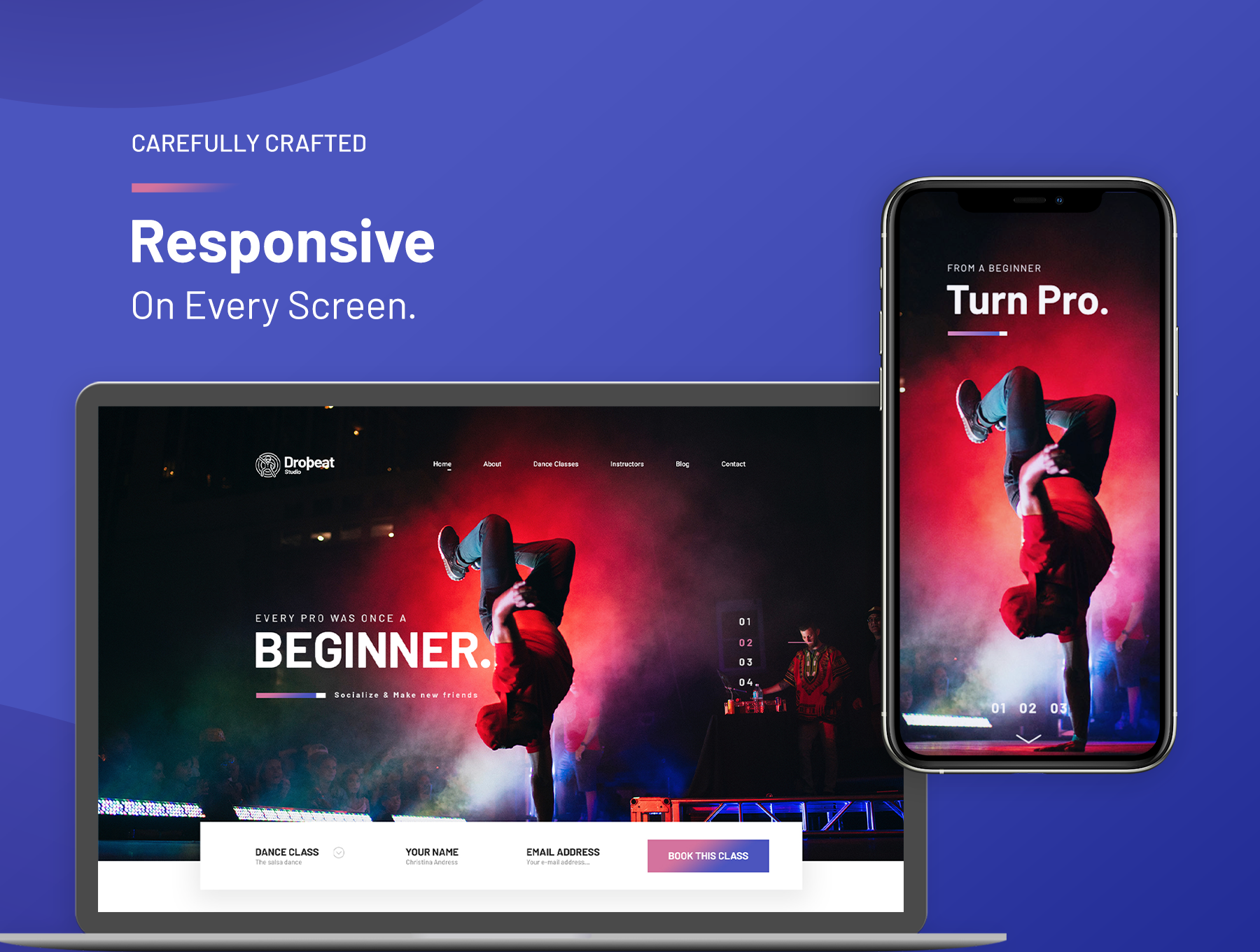 Dropbeat WordPress Theme für Dance Studios von Themeton