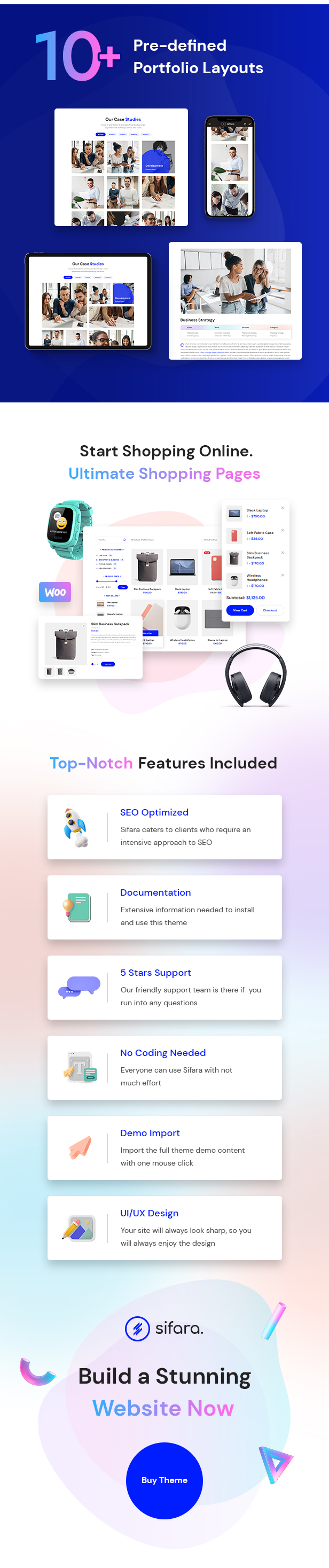 Sifara – WordPress-Theme für Startups und Agenturen – 2