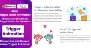BWD Trigger Lottie Animation Addon für Elementor