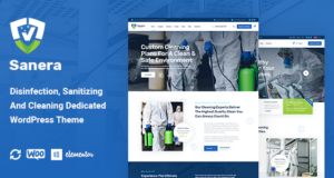 Sanera – WordPress-Vorlage für Desinfektions- und Reinigungsdienste
