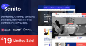 Sanito – Desinfizierendes und reinigendes WordPress-Template