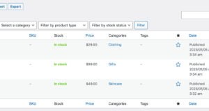 Woo Simple Sale-Statistiken