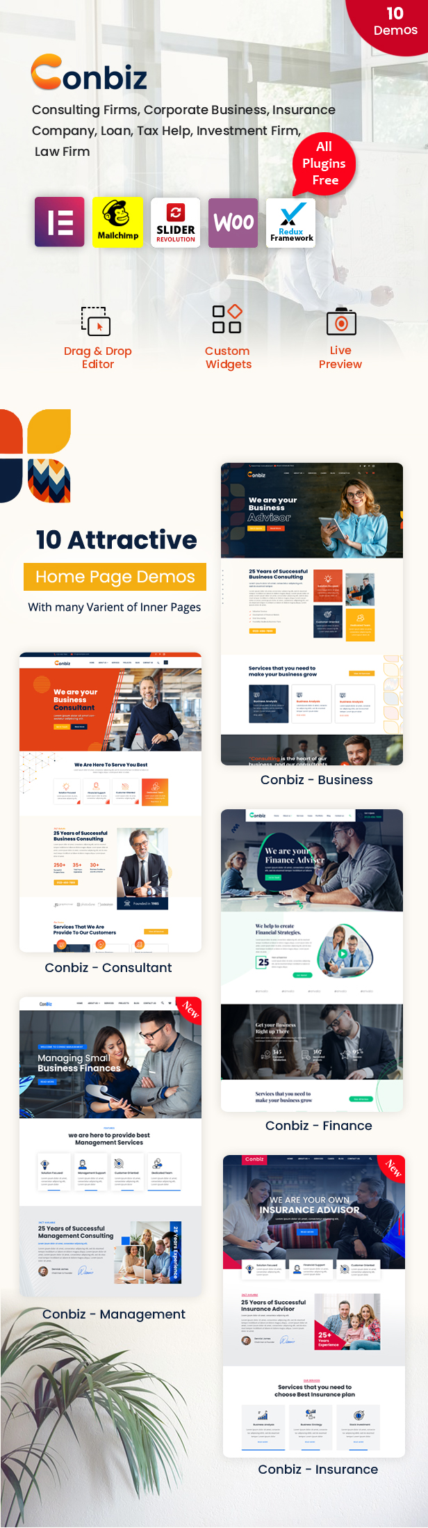 Conbiz – WordPress-Theme für Unternehmen und Beratung – 1