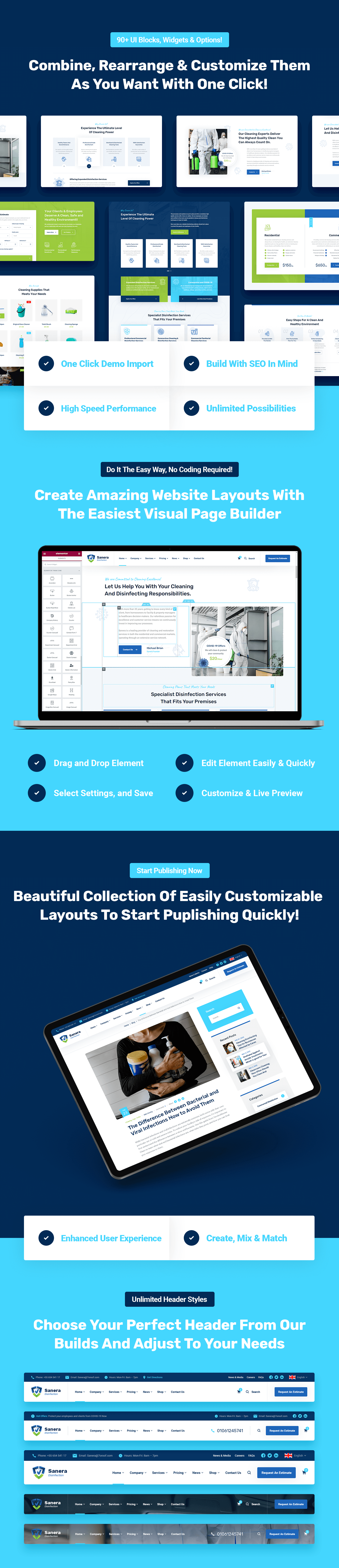 Sanera – WordPress-Theme für Desinfektions- und Reinigungsdienste – 8