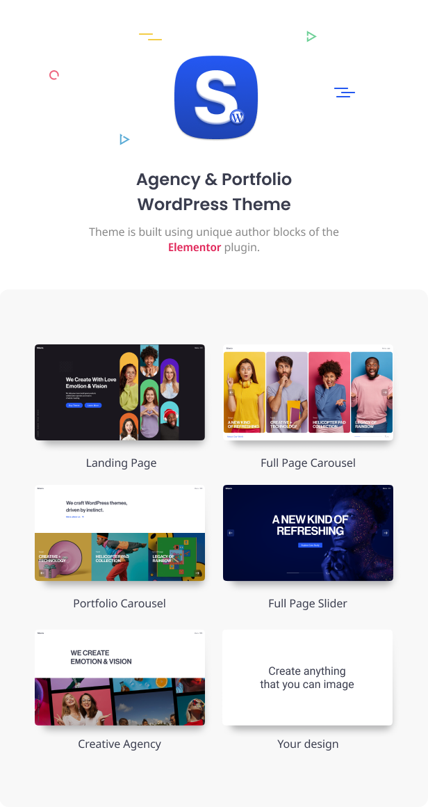 WordPress-Theme für das Portfolio der Elementor-Agentur
