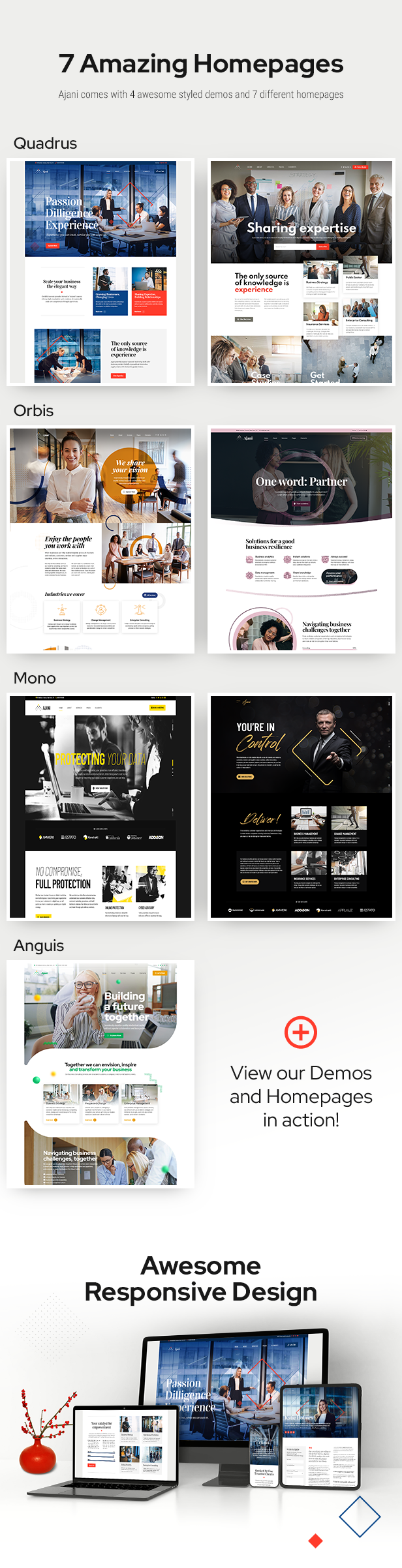 Ajani – WordPress-Theme für Unternehmen und Beratung – 2