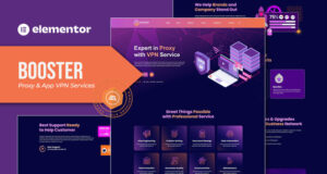 Booster – Proxy- und App-VPN-Service-Elementor-Vorlagenkit