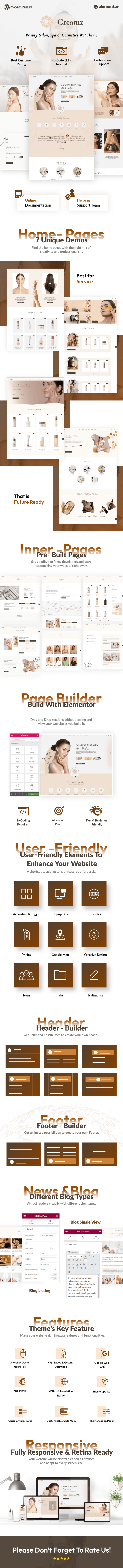 Creamz – Schönheitssalon und Spa WooCommerce
