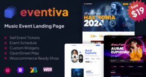 Eventiva – Landingpage-WordPress-Template für Musik- und Bandveranstaltungen