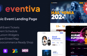 Eventiva – Landingpage-WordPress-Template für Musik- und Bandveranstaltungen