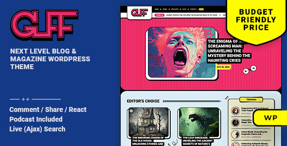 Guff – WordPress-Layout für Blogs und Zeitschriften - Agentur zweigelb