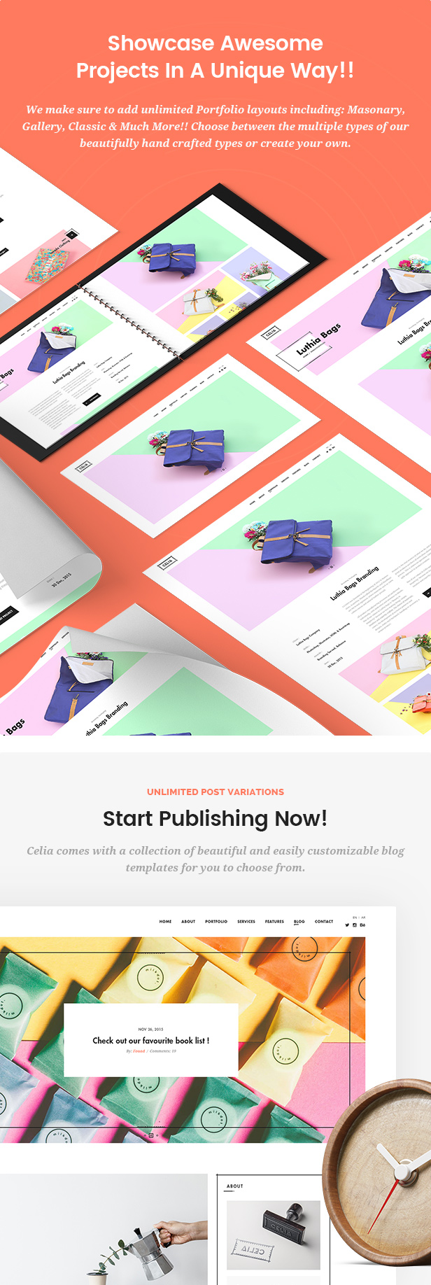 Celia – Innovatives und inspirierendes Portfolio-WordPress-Theme für moderne Agenturen und Freiberufler – 3