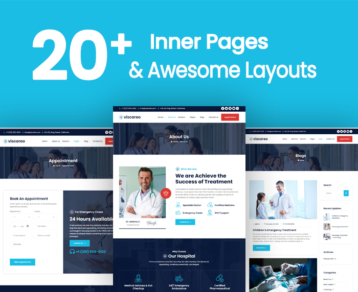 Viscareo – WordPress-Theme für Krankenhäuser und Gesundheitswesen – 5