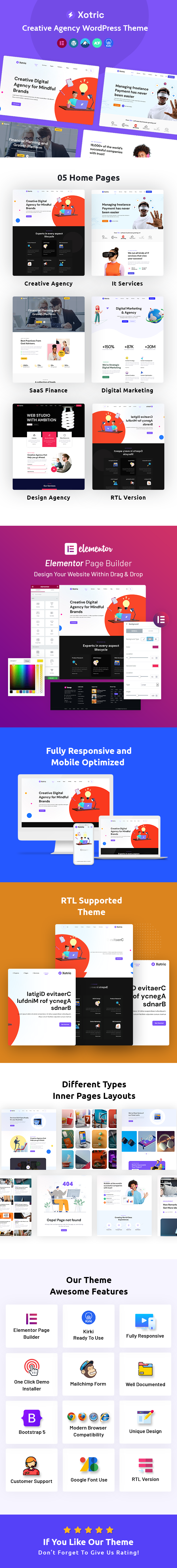 Xotric – Kreativagentur WordPress Theme + RTL – 1