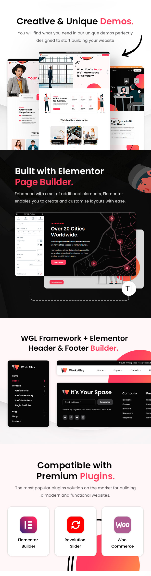 WorkAlley – WordPress-Theme für Kreativagentur und Coworking – 1
