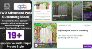 BWD Advanced Blog Post Block Plugin für Gutenberg