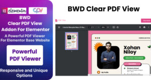 BWD Clear PDF View Add-on für Elementor