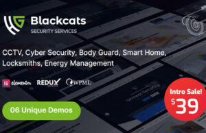 Blackcats – CCTV- und Sicherheits-WordPress-Layout