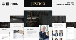 JUSTICO – Elementor-Vorlagenkit für Anwaltskanzleien