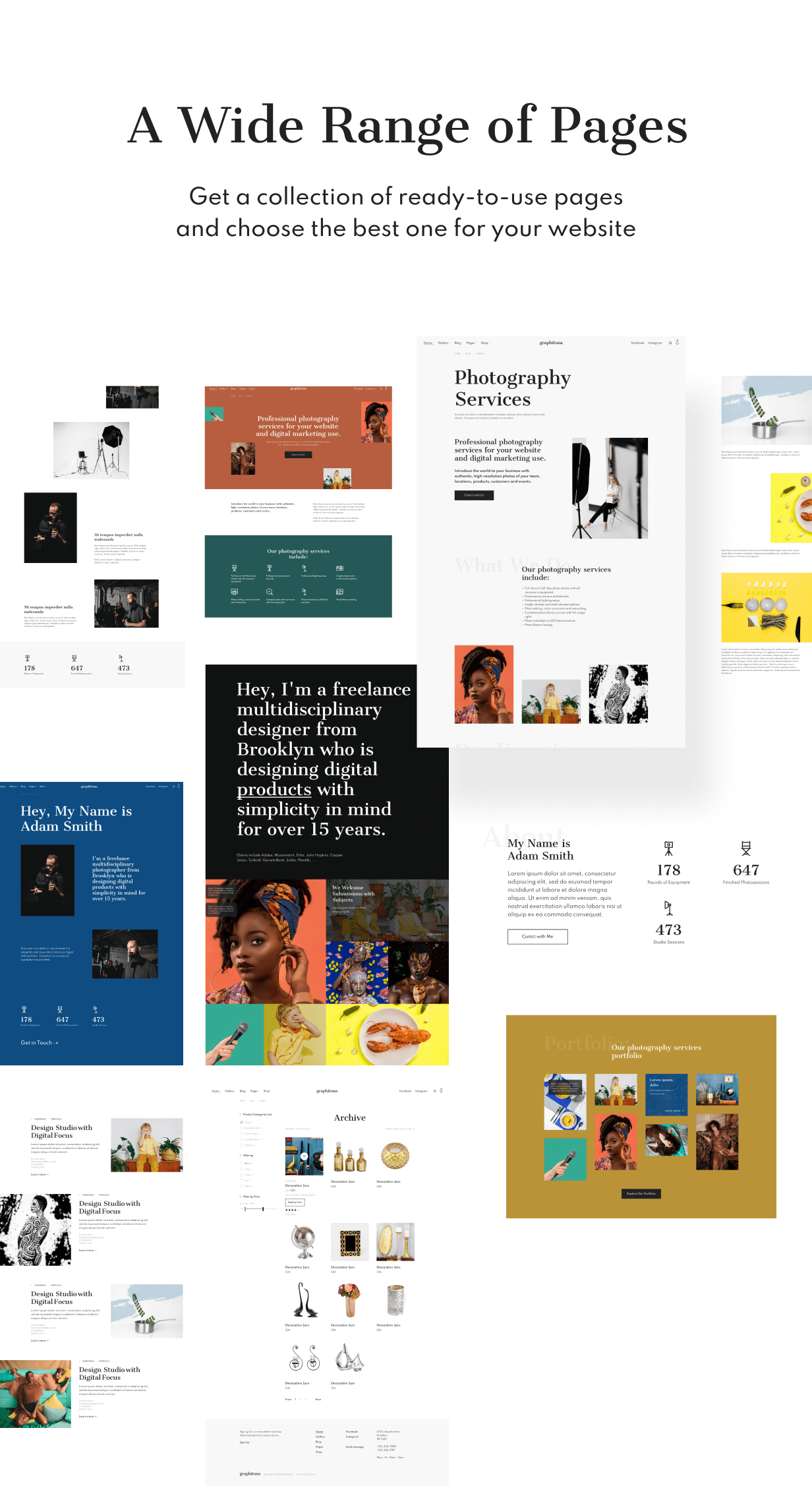 Graphitona – Portfolio-Fotogalerie-WordPress-Theme