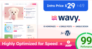 Wavy – Moderner und leichter Blog für WordPress