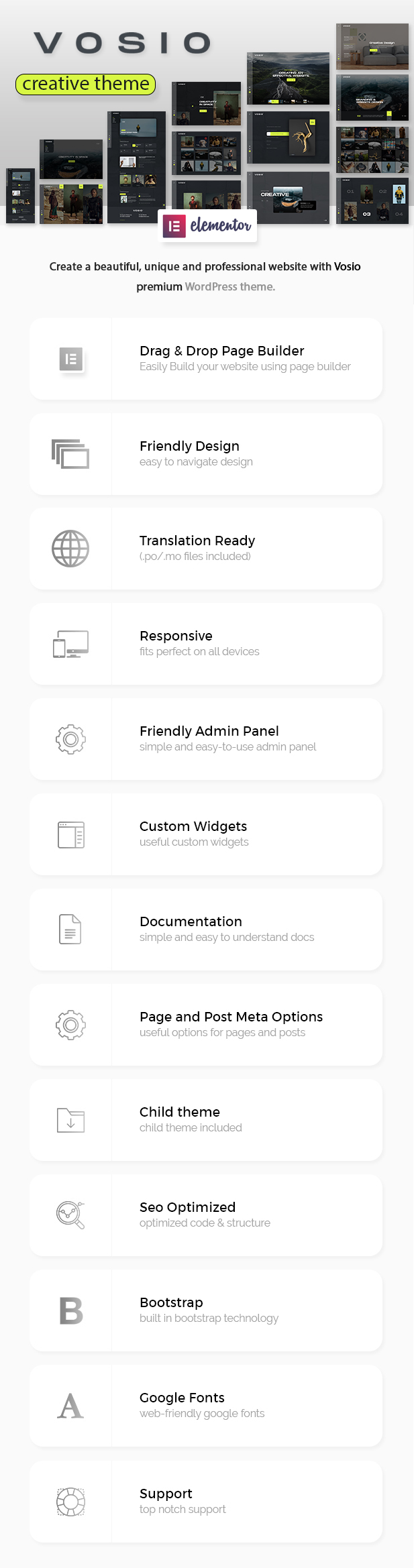 Vosio – Kreatives WordPress-Portfolio – 1