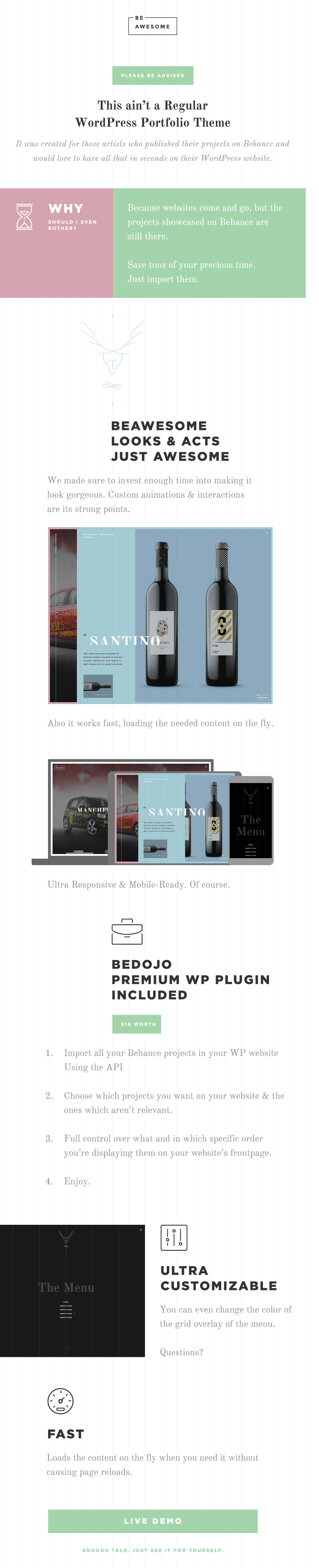 BeAwesome – Creative Behance Portfolio WP Theme – 5
