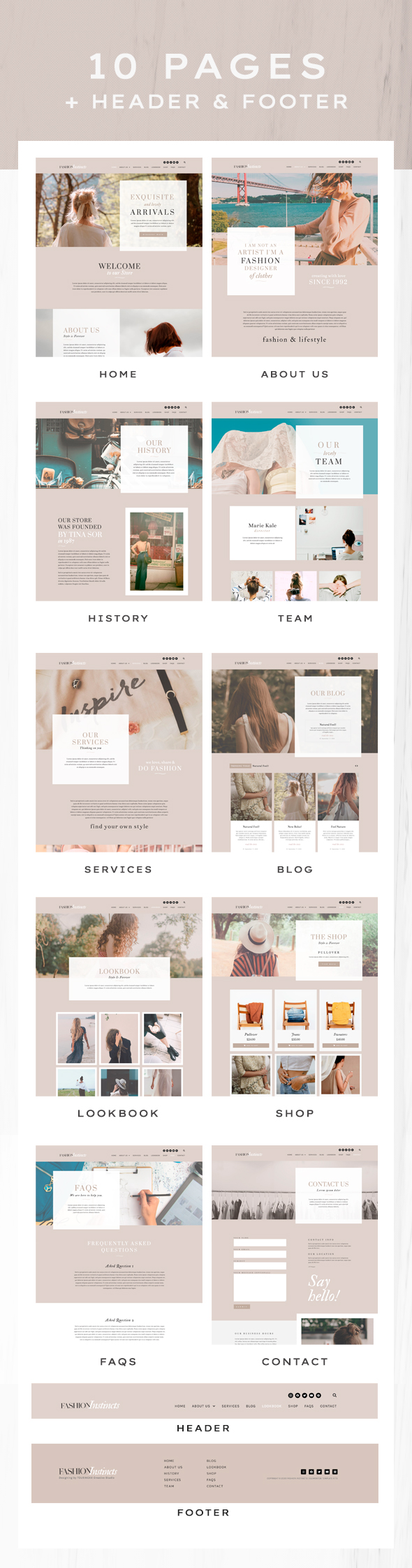 Modegefühl |  Elementor-Vorlagen-Kit – WordPress
