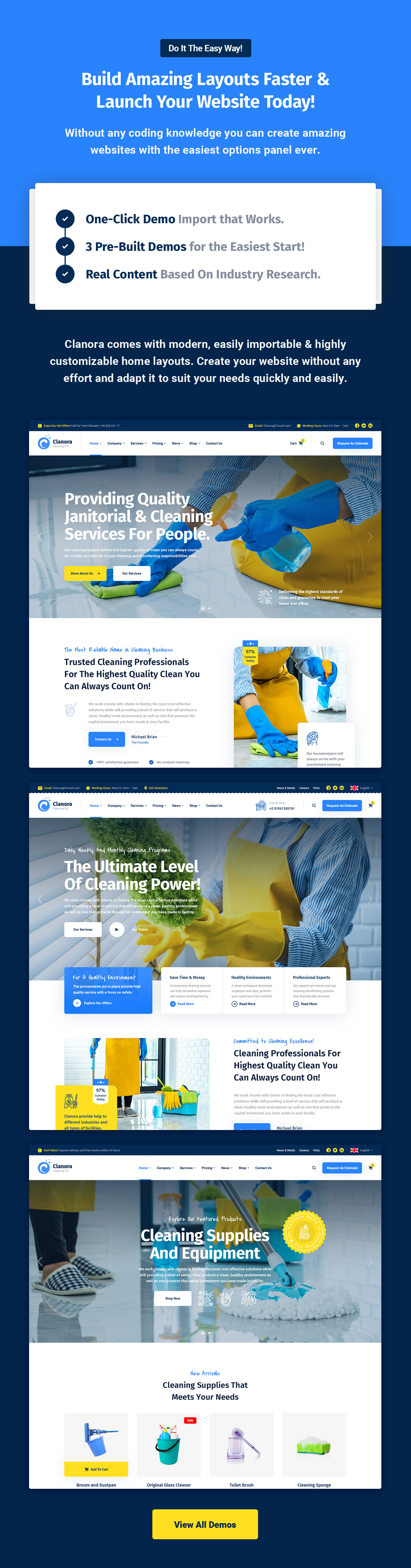 Clanora – WordPress-Theme für Reinigungsdienste – 5
