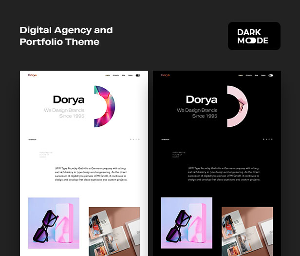 Dorja |  Digitale Agentur und Portfolio-Thema
