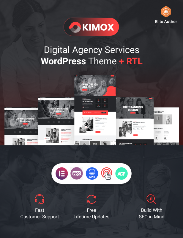 Kimox – Digitale Agenturdienste WordPress Theme + RTL – 1