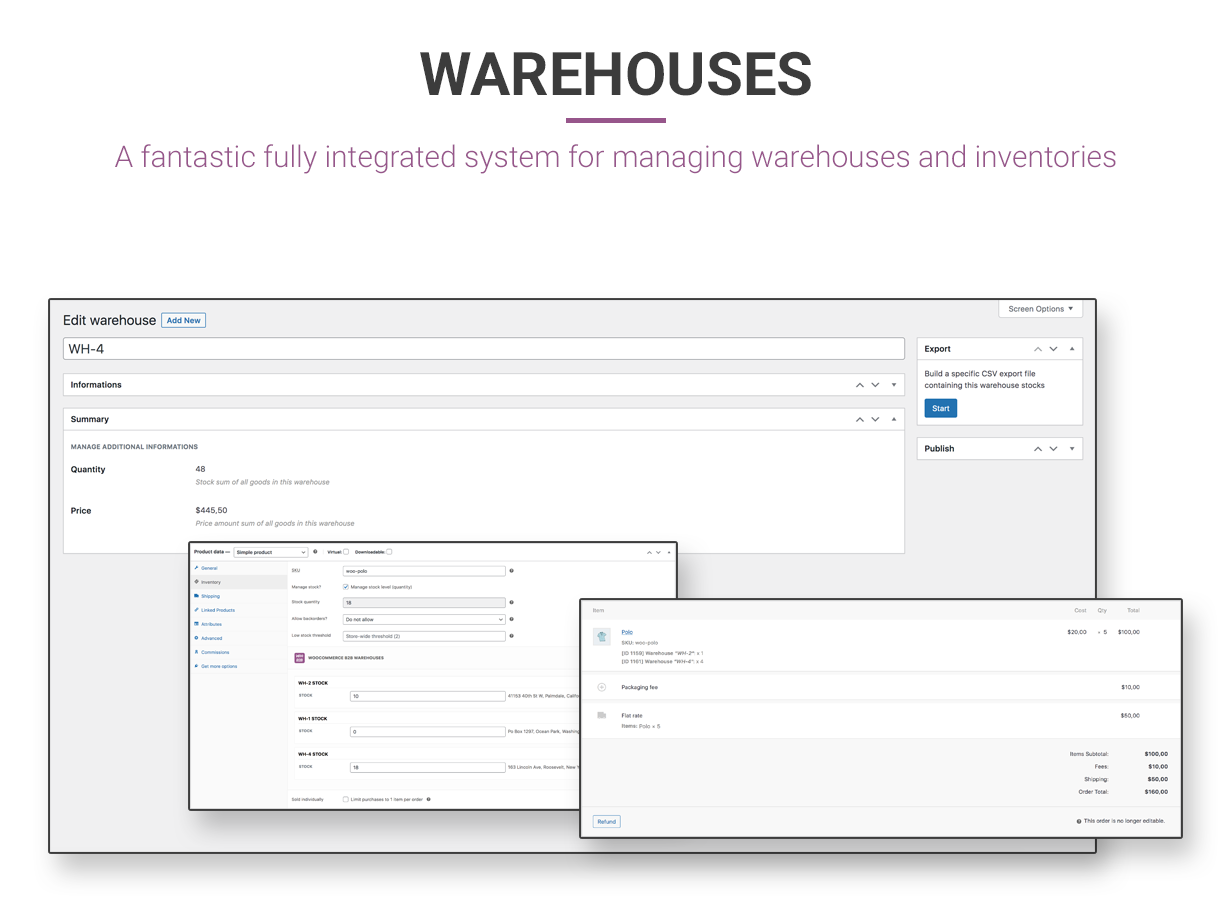 WooCommerce B2B-Lagerhäuser – Lagerübersicht