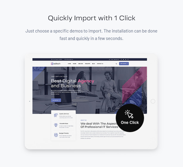 Editech Corporate Business WordPress Theme - Corporate WP theme 1 Click Import