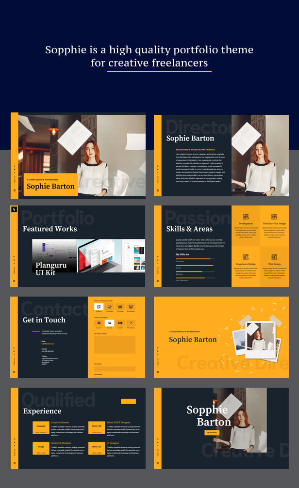 Kreatives persönliches Portfolio-WordPress-Theme