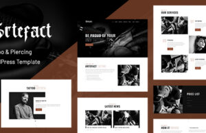 Artefakt – Elementor Tattoo Piercing Studio WordPress Layout
