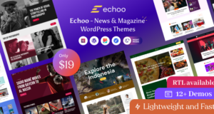 Echoo – WordPress-Template für Nachrichtenmagazin + RTL