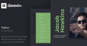 Fabius – Einseitiges Lebenslauf-WordPress-Layout