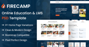 Firecamp – Bildung PSD-Vorlage